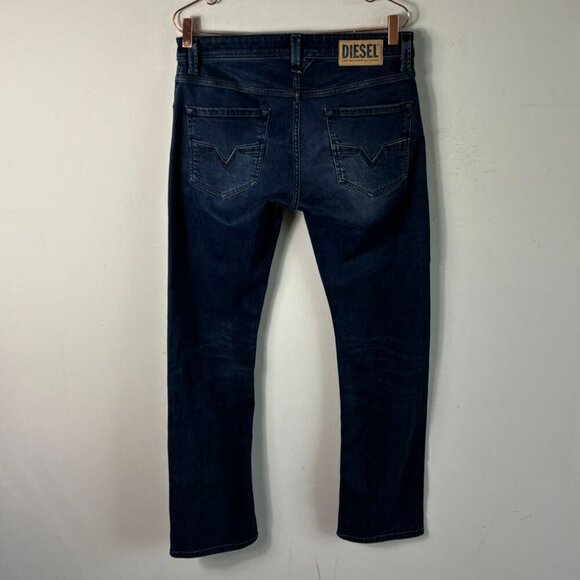 Diesel Mens Larkee Regular Straight Jeans Dark Blue Size 30 - Picture 2 of 11